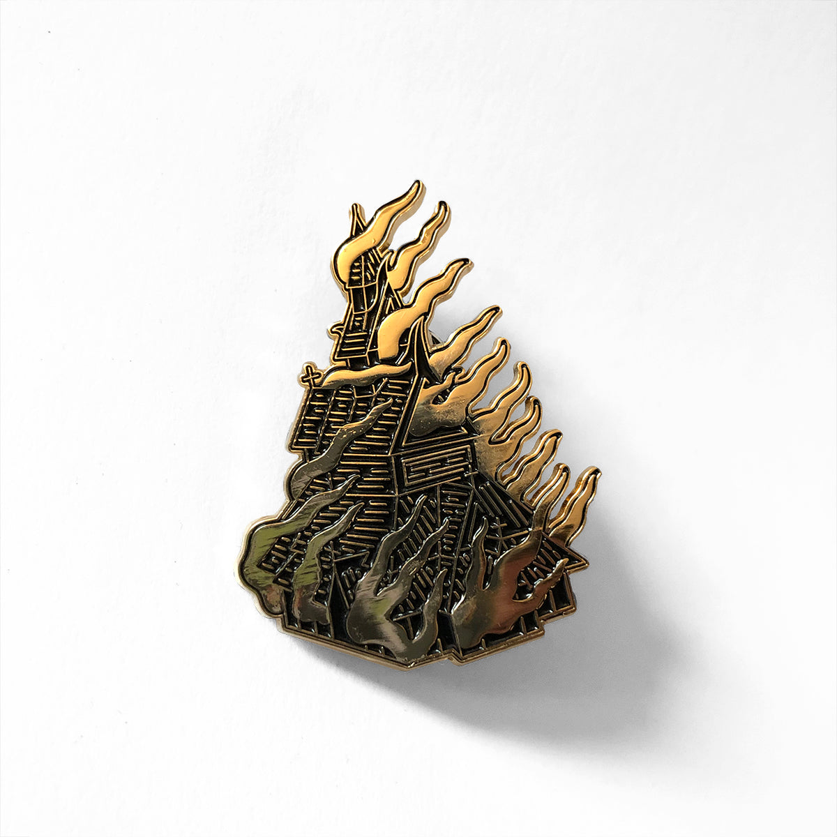 Fantoft Stave Pin - Black & Gold