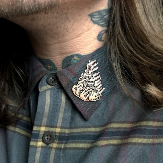 Fantoft Stave Pin - Antiqued Copper