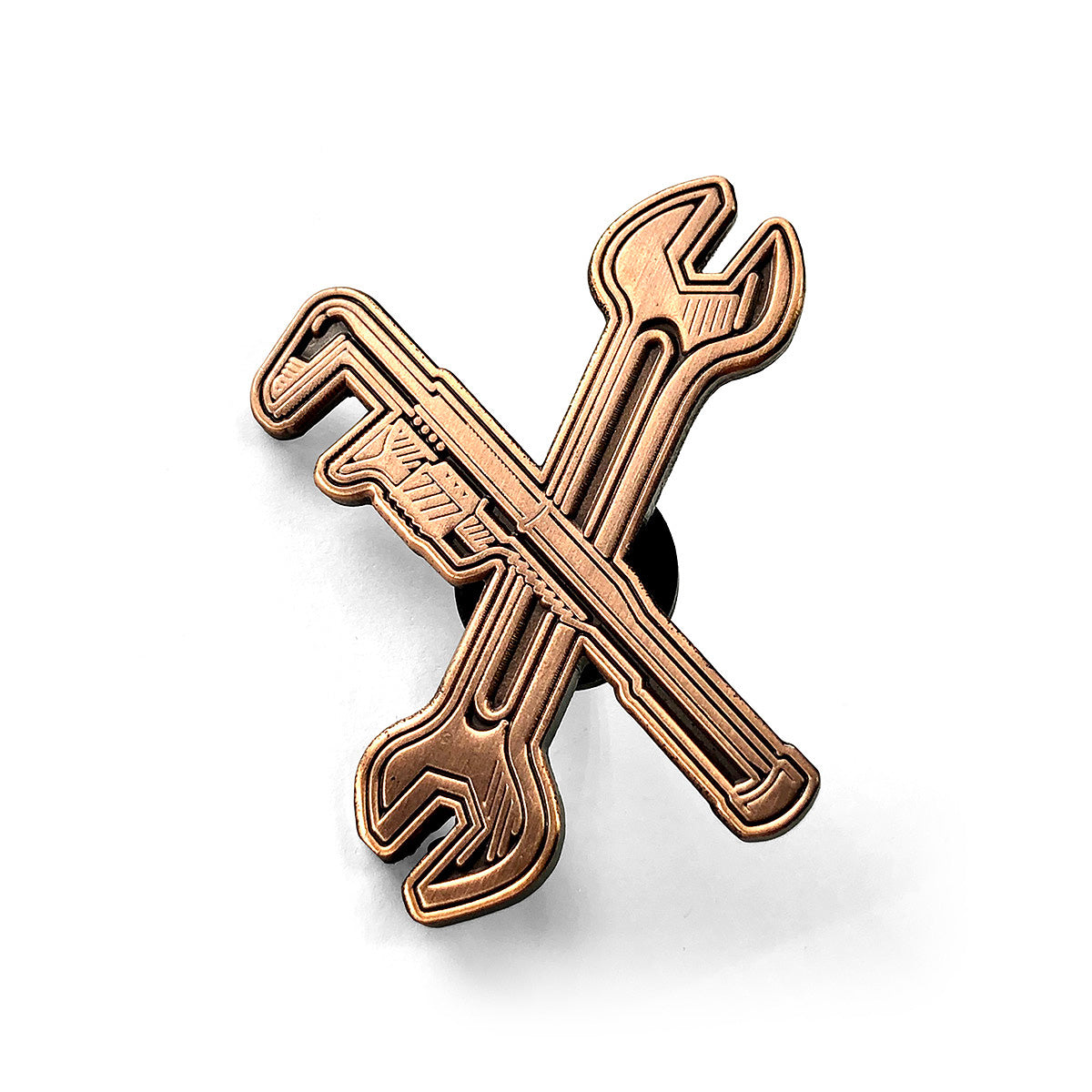 Earth Crisis Antiqued Copper Wrenches Pin